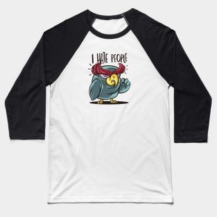 Owl who hates people Baseball T-Shirt